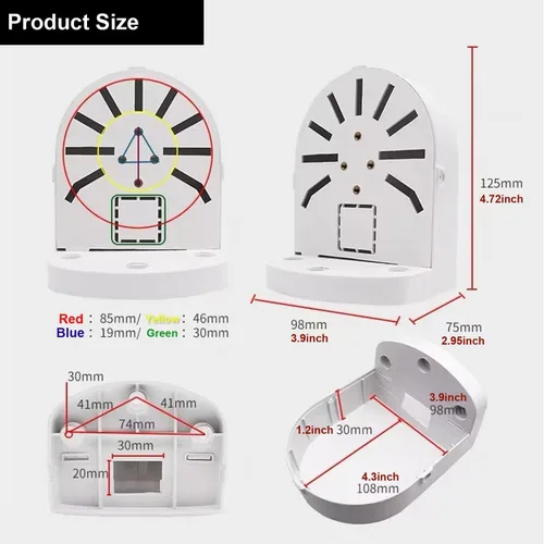 Miniatura 4 de Paquete de 2 soportes para cámara domo, caja de conexiones para cámara de seguridad, soporte para cámaras de vigilancia IP CCTV, soporte de cámara