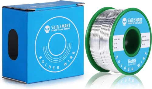 Miniatura 7 de SainSmart Alambre de soldadura sin plomo de 3.53 oz 0.039 in con Rosin2 Sn97 Cu0.7 Ag0.3, soldadura de alambre de estaño para soldadura eléctrica