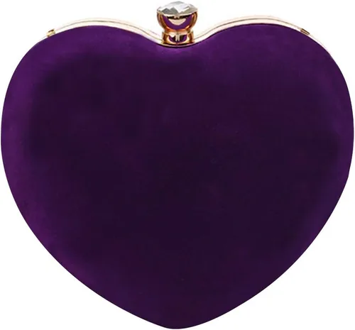 Mily - Bolso de mano con forma de corazón, bolso de hombro tipo mensajero, bolso de noche