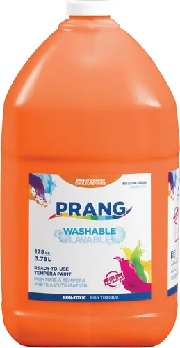 Miniatura 3 de Prang Pintura al témpera lavable lista para usar, galón, naranja