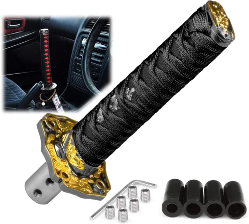 Miniatura 10 de EZAUTOWRAP Espada Samurai 5.9 pulgadas., 10cm, Negro Blanco
