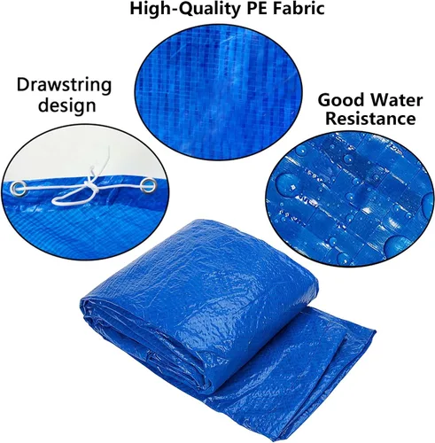 Miniatura 3 de DECOHS Cubierta solar para piscinas de 6 pies, cubierta solar para piscinas de marco redondo, cubierta de piscina para redonda inflable, protector