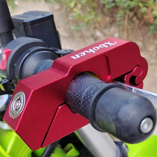 Miniatura 7 de Xboken - Cerradura de motocicleta antirrobo, resistente, cerraduras de seguridad ajustables para manillar del acelerador y freno, cerraduras