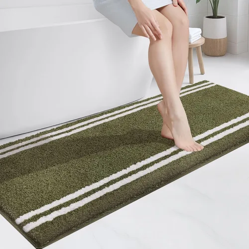 Miniatura 31 de PURRUGS Alfombra de baño antideslizante, lavable a máquina, 20 x 24 pulgadas, en forma de U, súper absorbente y de secado rápido, tapete de baño