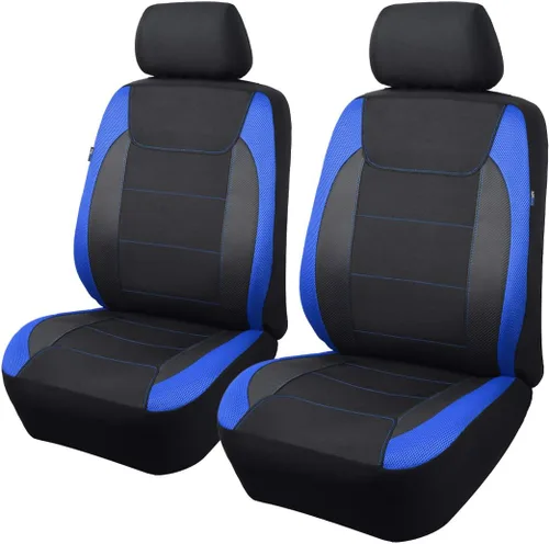 Miniatura 38 de Flying Banner Fundas de asiento de automóvil de fibra de carbono de calidad, tela de malla de aire, deportiva, respaldo bajo, respaldo alto
