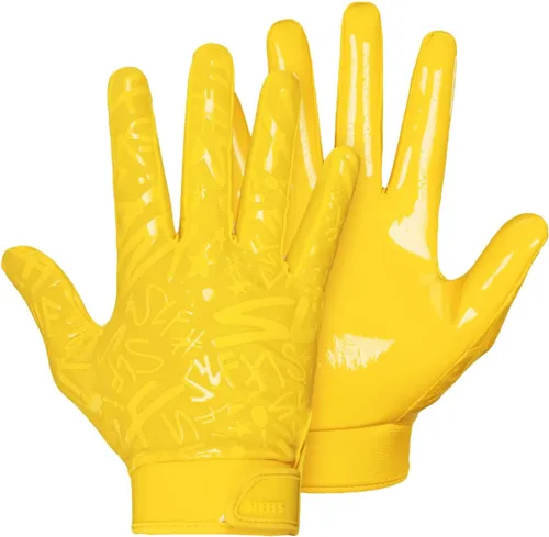 Miniatura 8 de SLEEFS Guantes de fútbol americano juvenil para niños y niñas, guantes pegajosos de receptor para fútbol americano con bandera para jóvenes, hombres