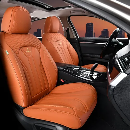 Miniatura 31 de FLORICH Fundas de asiento para automóviles, fundas de asiento impermeables, fundas de asiento de cuero para automóvil, paquete de 2, protector
