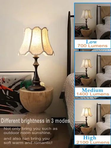 Miniatura 2 de Paquete de 4 bombillas LED de 3 vías de 50 100 150 vatios equivalentes, blanco suave 3000K, bombillas de tres vías de 5/10/15W, base A19 E26, 700