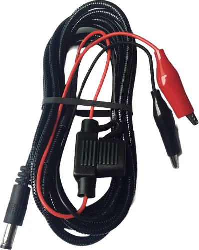 Miniatura 6 de Barehill Cable blindado resistente a roedores con clips de cocodrilo, cable de metal envuelto en resorte de 12 V CC 20 AWG, compatible con Tactacam