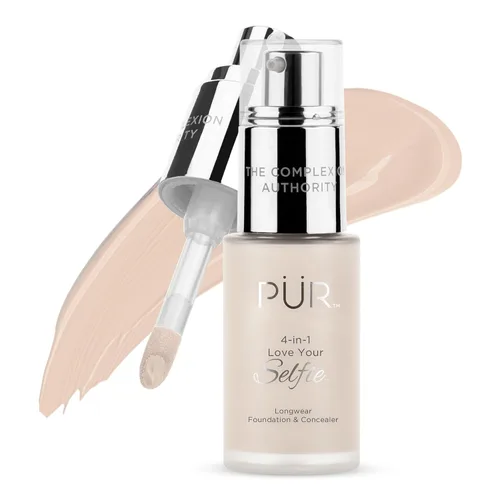 Miniatura 7 de PÜR MINERALS 4-in-1 Love Your Selfie Foundation & Concealer - Longwear Medium-to-Full Coverage Liquid Makeup Foundation with Hydrating Blend for
