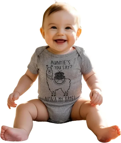 It's Your Day Clothing Auntie's You Say Alpaca My Bags Baby Boy Girls Ropa de Llama Divertido Anuncio Ducha Body Mameluco