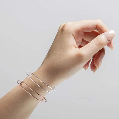 Miniatura 6 de UPINS 60 pulseras expandibles, pulseras ajustables de alambre de acero inoxidable en blanco a granel para mujer, fabricación de joyas de 2.6 pulgadas