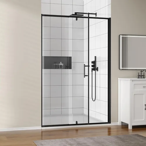 Miniatura 15 de Findepot Puerta de ducha pivotante de vidrio de 38-42" x 71" con vidrio transparente de 1/4" (6mm), puerta de ducha pivotante con acabado de níquel