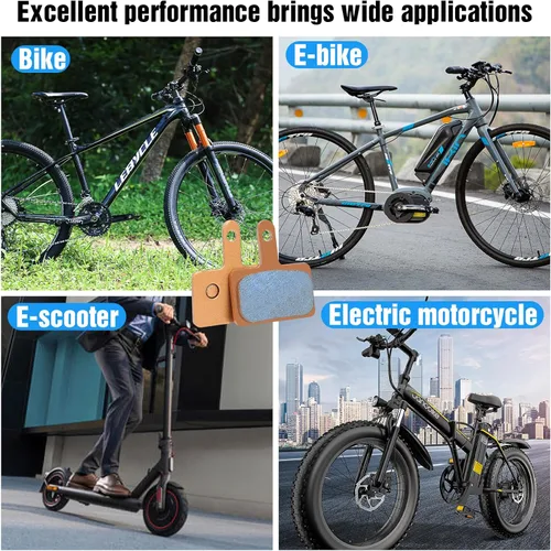 Miniatura 6 de 4 pares de pastillas de freno de metal sinterizado para bicicleta MTB, pastillas de freno para scooter eléctrico, pastillas de freno de bicicleta