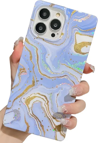 Miniatura 41 de Elegante concha de madre perla compatible con iPhone 13 Pro de 6.1 pulgadas, estuche de borde rectangular, elegante y delgado, con perla de abulón