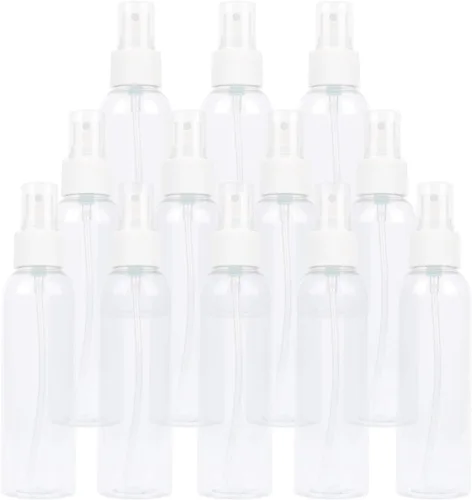 Miniatura 10 de TRENDBOX Paquete de 12 botellas vacías de plástico transparente de niebla fina de 2.0 fl oz (2 oz)