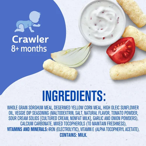Miniatura 8 de Gerber Snacks para bebé Lil Crunchies, Veggie Dip, 1.48 onzas (Paquete de 6)