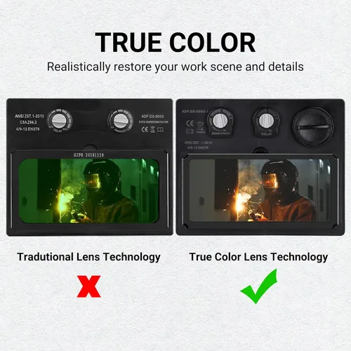 Miniatura 3 de Welding Helmet Auto Darkening: DEKORPO True Color Solar Powered Auto Darkening Welding Welder Mask Hood Helmets