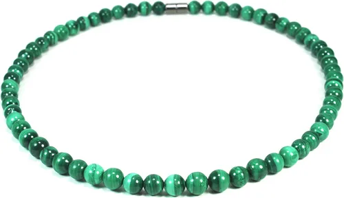Collar de cristal de malaquita para hombres y mujeres, joyería de malaquita con piedras preciosas auténticas, hecha a mano por el maestro chamán