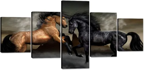Miniatura 48 de 5 piezas de pintura sobre lienzo ardiente de fénix dibujado en estilo heráldico fuego fénix arte de pared vintage impresiones obras de arte arte