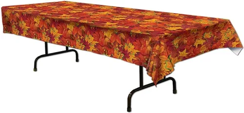 Miniatura 32 de Beistle Mantel de casa embrujada, 54 x 108 pulgadas, 2 piezas, mantel de plástico, mantel rectangular, mantel de Halloween, mantel de vacaciones