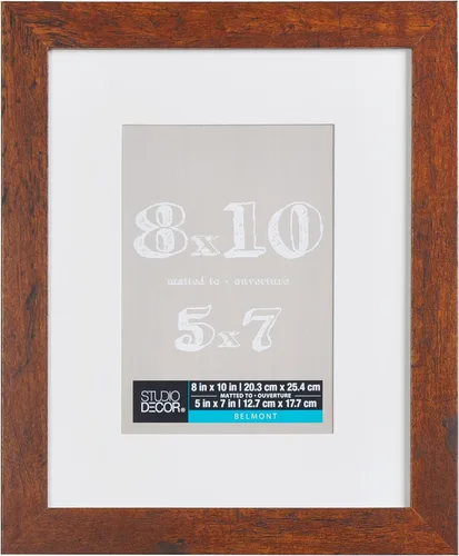 Miniatura 13 de Studio Decor Belmont portarretratos negro de 5 x 7 pulgadas con paspartú de 4 x 6 pulgadas, accesorios para colgar prefijados, pantalla horizontal