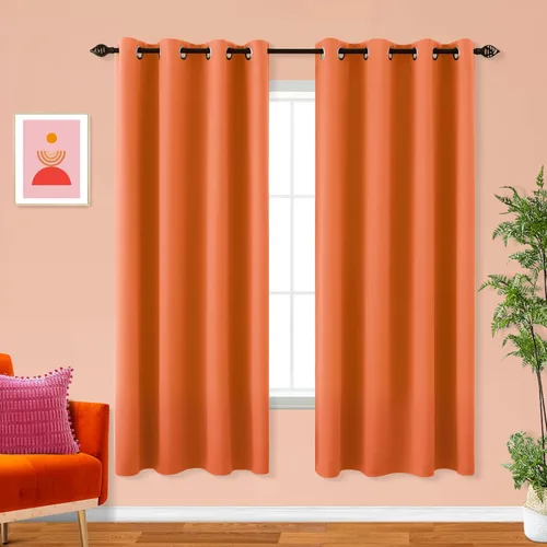 Miniatura 219 de Cortinas opacas de 72 pulgadas extra anchas para dormitorio, puerta corrediza de vidrio y patio, 2 paneles con ojales para oscurecer ventana grande