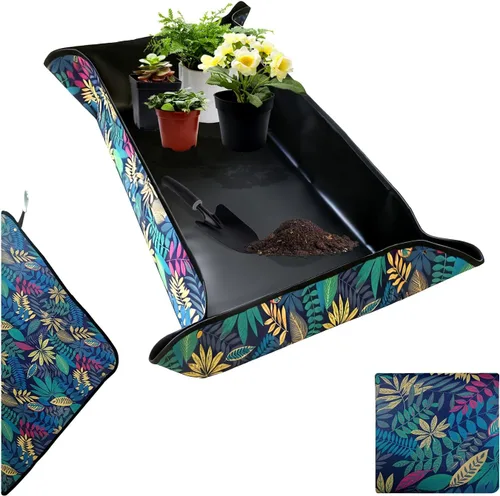 Miniatura 41 de Tapete grande de trasplante de plantas, tapete grueso impermeable para macetas, tapete de jardinería para suculentas, tapete portátil