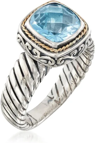 Miniatura 3 de Ross-Simons 2.30 Carat Sky Blue Topaz Bali-Style Ring in 2-Tone Sterling Silver