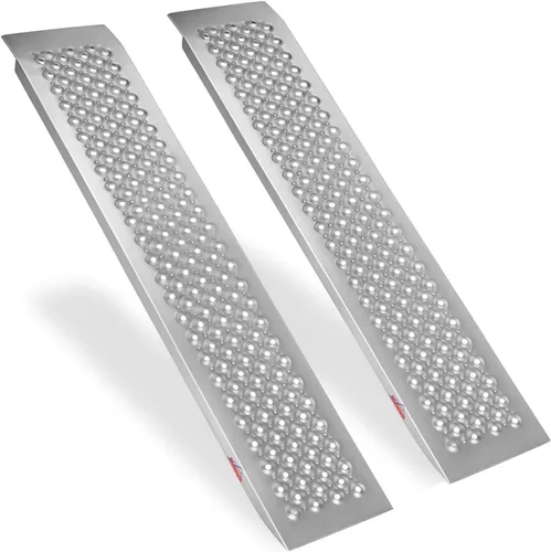 Ruedamann 2 rampas de aluminio de 4 pies x 9 pulgadas más anchas, rampas de carga para cortacésped, cortacéspedes, bicicletas, motocicletas, UTV,