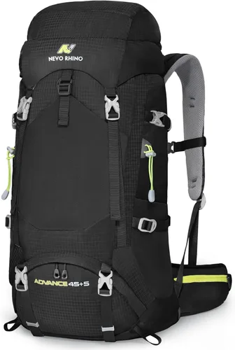 N NEVO RHINO - Mochila de senderismo con marco interno 50, 60, 65, 70 y 80 L, mochila impermeable para escalar, camping, con cubierta de lluvia | 02