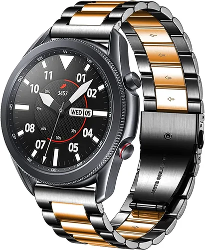 DEALELE Correas compatibles con Samsung Galaxy Watch de 1.81 pulgadas / Galaxy 3 de 1.772 pulgadas, correa de repuesto de metal de acero inoxidable