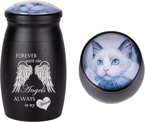 Miniatura 10 de Bivei Urnas pequeñas para cenizas humanas, urna personalizada de recuerdo con foto y texto para hombres y mujeres, mini urnas para adultos