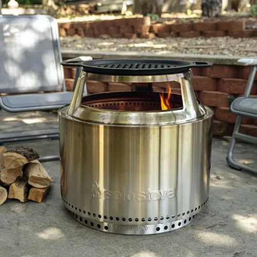Miniatura 3 de Solo Stove Bonfire Hub, Hub de acero inoxidable para elevación de 8", adición a la hoguera Bonfire, Peso: 3 libras, Diámetro superior: 14.5