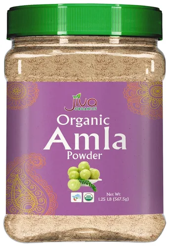 Amla en polvo orgánico de 1.25 libras (20 onzas), puro, probado en laboratorio, sin gluten, sin OMG, polvo de amalaki puro de la India, vitamina C,
