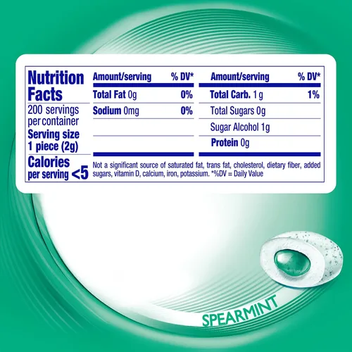 Miniatura 2 de Mentos - Goma de mascar Pure Fresh, Goma de mascar libre de azúcar, con xilitol, sabor Spearmint, botella de 50 unidades (paquete de 4 unidades)