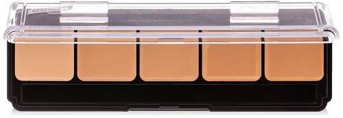 Graftobian Maquillaje profesional – Paleta de base en crema neutra #1, paleta de contorno y corrector de color para base de cobertura completa,