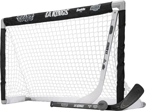 Miniatura 3 de Franklin Sports NHL - Juego de mini hockey para niños, portería de hockey sobre rodilla, pelota + 2 palos, juego de juguetes para interiores