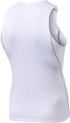 Miniatura 23 de Audoc Camiseta de compresión para hombre, paquete de 3 unidades, color negro, camiseta sin mangas de compresión atlética
