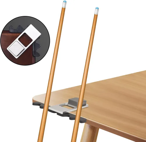 Miniatura 6 de LAKE OF FIRE Soporte para palo de billar – Base ponderada de acero inoxidable con 4 tacos de garra, organizador portátil para tacos de billar