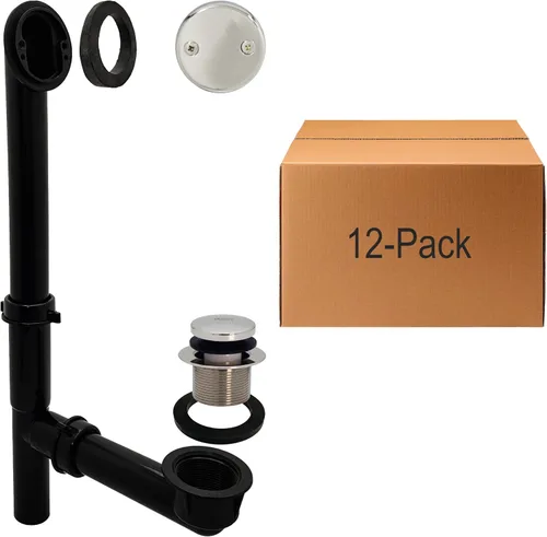 Miniatura 27 de Westbrass 593144-62 Kit de drenaje de residuos de baño con punta tubular de 1-1/2 pulgadas, color negro mate, paquete de 1