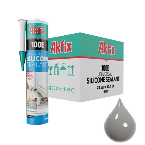 Miniatura 11 de Akfix 100E RTV - Calafateo de silicona gris (12 x 10.1 onzas líquidas), sellador de silicona 100% impermeable para cocina y baño, ducha, bañera