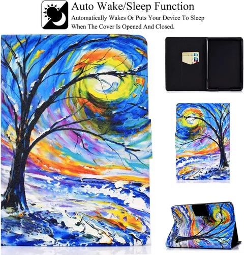 Miniatura 2 de Funda para Kindle Paperwhite, ranuras para tarjetas ligeras y delgadas con funda de encendido y apagado automático para Amazon Kindle Paperwhite