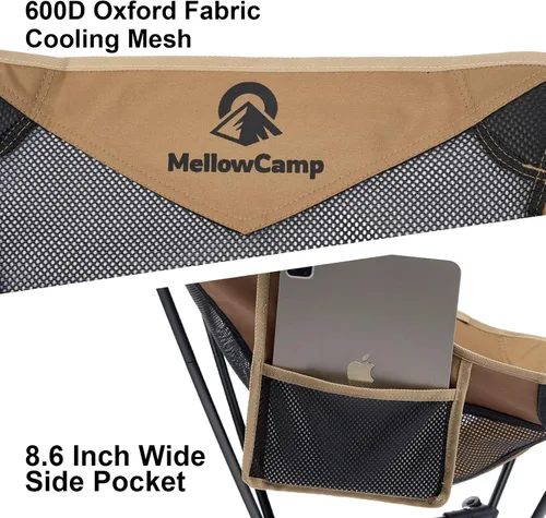 Miniatura 5 de MellowCamp Silla de camping, silla de senderismo plegable ultraligera, compacta y portátil para senderismo, camping, mochileros, playa, viaje