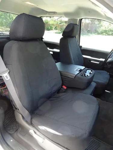 Miniatura 3 de Durafit Covers, fundas para auto, compatible con 2010-2013 Chevy Silverado & GMC Sierra, para asientos delanteros, a prueba de agua, pude elegir