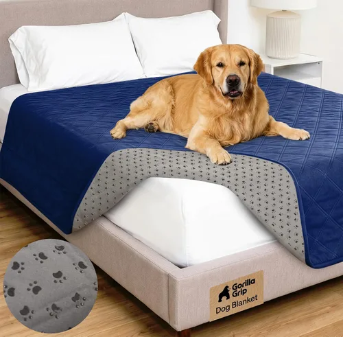 Miniatura 22 de GORILLA GRIP® Manta impermeable para perro, funda de sofá a prueba de fugas para perros, parte trasera de agarre de silicona, protege el sofá