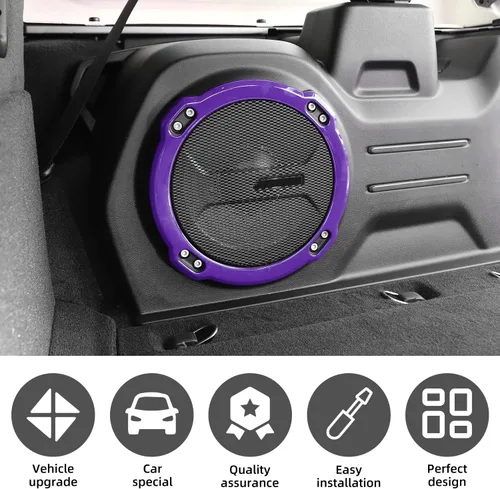 Miniatura 3 de Cubierta de altavoz de pilar y cubierta de audio para altavoz de techo, kit de anillo de cubierta de altavoz de maletero, 5 piezas, compatible