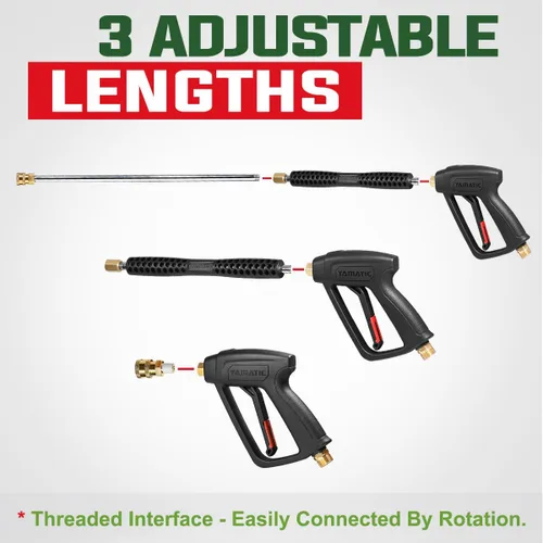 Miniatura 3 de YAMATIC Kit de pistola y manguera de lavado a presión, pistola de lavado eléctrico con varilla de extensión y adaptador M22-0.591 in, manguera