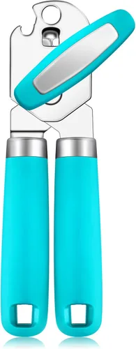 Miniatura 11 de Rainspire Abrelatas manual mejorado con abridor de botellas corte de borde liso, abrelatas resistente, mango suave cómodo, abrebotellas integrado