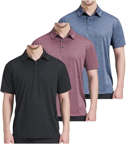 Miniatura 2 de Pack de polos para hombre, Dry Fit Performance de manga corta, polo de golf